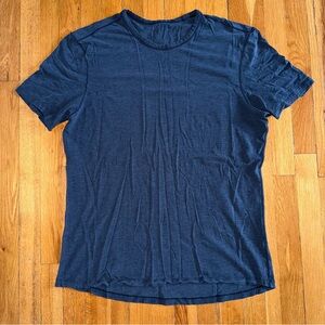 LULULEMON Men’s Fundamental Crewneck T Shirt Navy Short Sleeve size XL